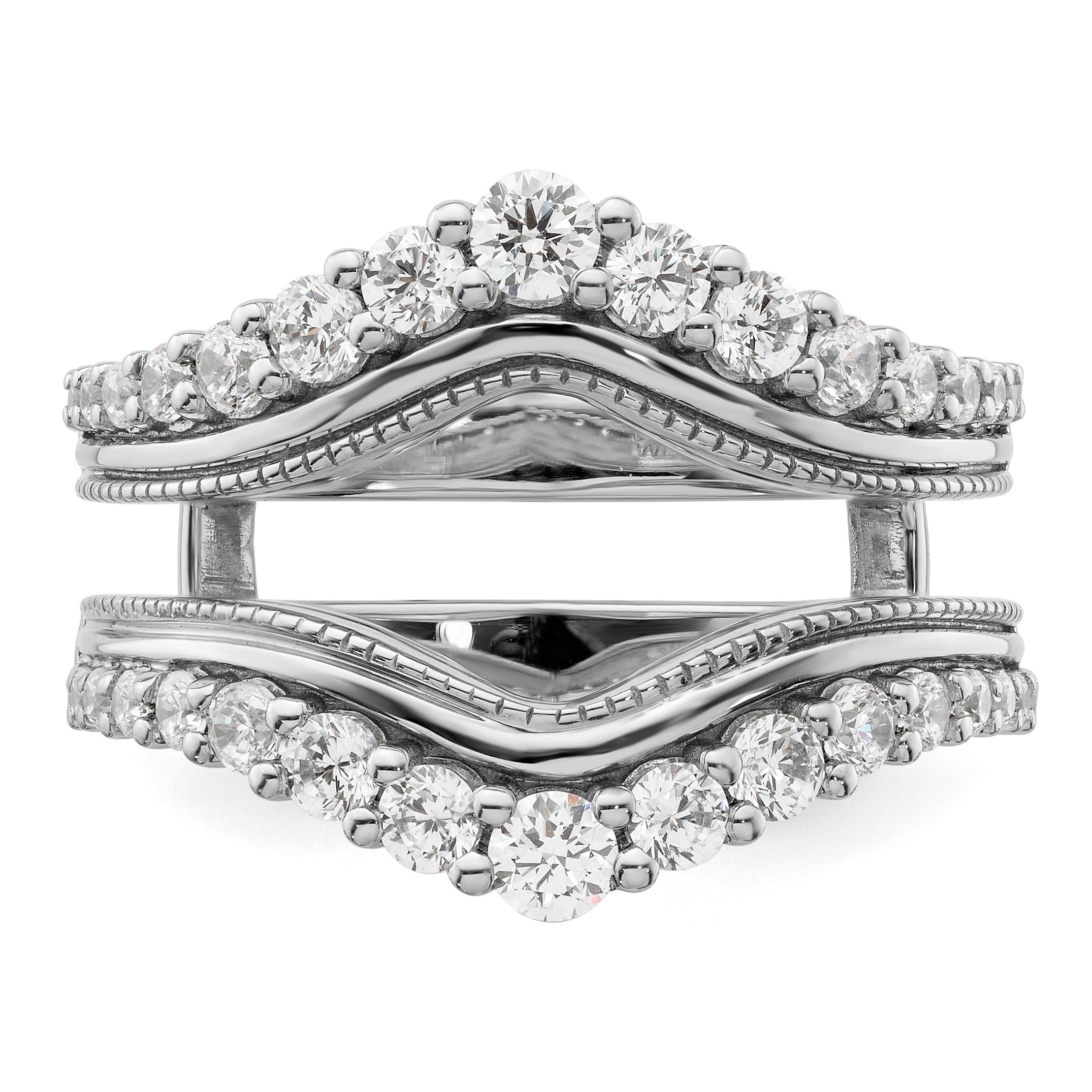 14k White Gold 1 1/8 carat Lab Grown Diamond VS/SI+ G+ Complete Ring Guard