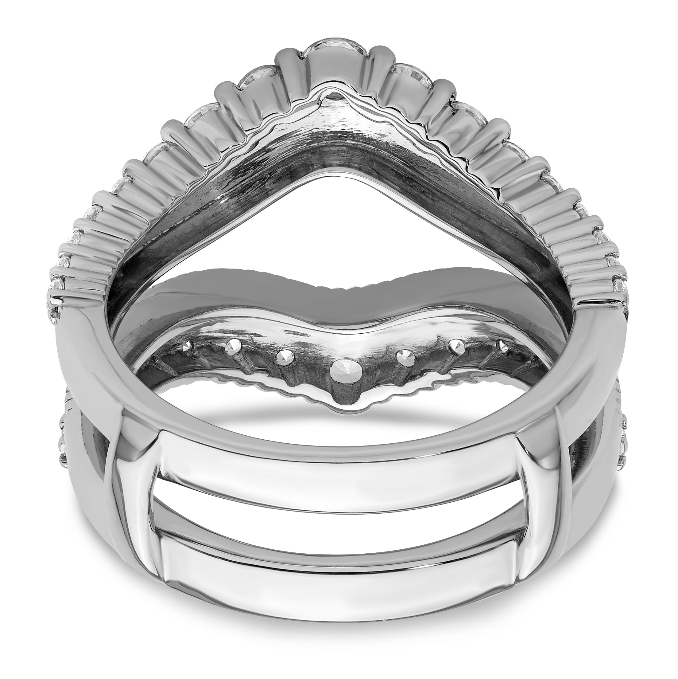 14k White Gold 1 1/8 carat Lab Grown Diamond VS/SI+ G+ Complete Ring Guard