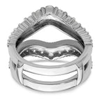 14k White Gold 1 1/8 carat Lab Grown Diamond VS/SI+ G+ Complete Ring Guard
