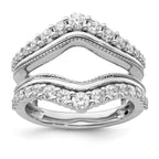 14k White Gold 1 1/8 carat Lab Grown Diamond VS/SI+ G+ Complete Ring Guard