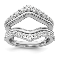 14k White Gold 1 1/8 carat Lab Grown Diamond VS/SI+ G+ Complete Ring Guard