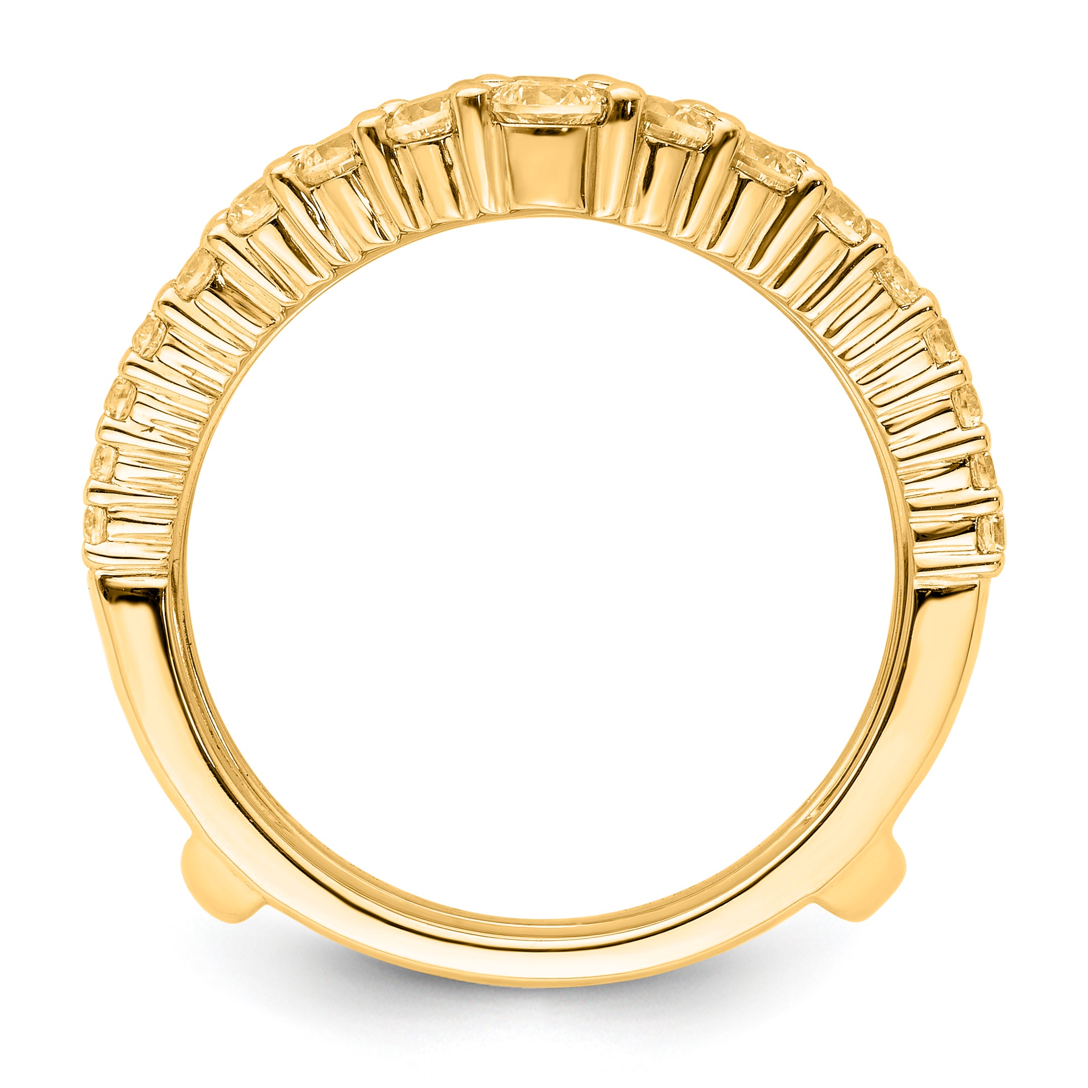 14k 1 1/8 carat Lab Grown Diamond VS/SI+ G+ Complete Ring Guard Secondary image