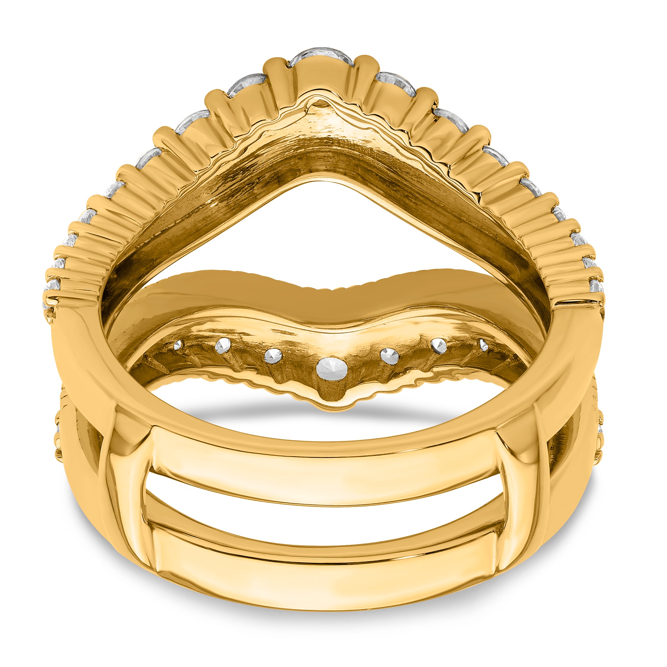 14k 1 1/8 carat Lab Grown Diamond VS/SI+ G+ Complete Ring Guard