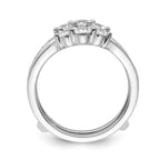 14k White Gold 1 carat Lab Grown Diamond VS/SI+ G+ Complete Ring Guard