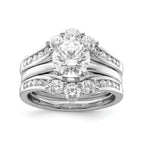 14k White Gold 1 carat Lab Grown Diamond VS/SI+ G+ Complete Ring Guard