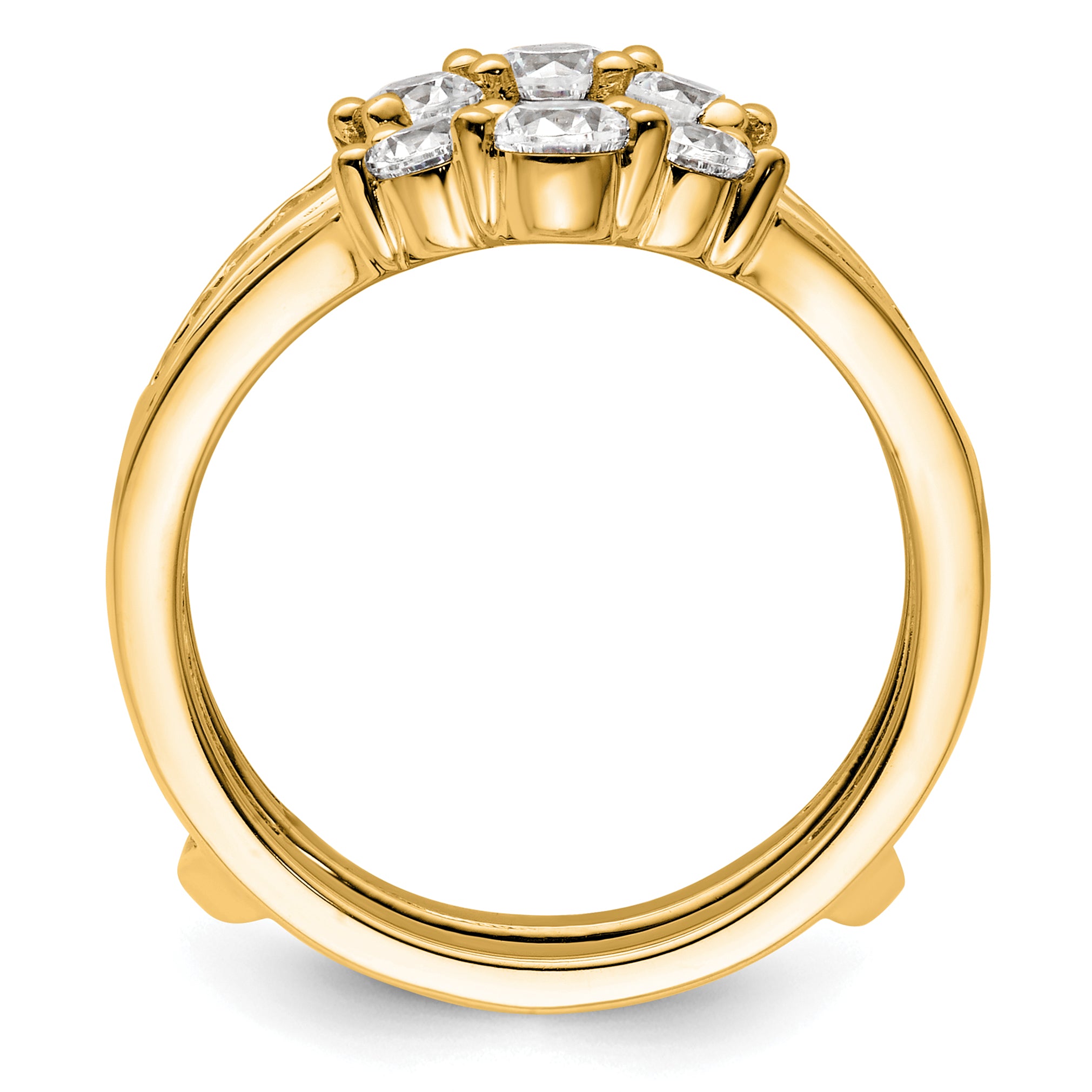 14k 1 carat Lab Grown Diamond VS/SI+ G+ Complete Ring Guard Secondary image