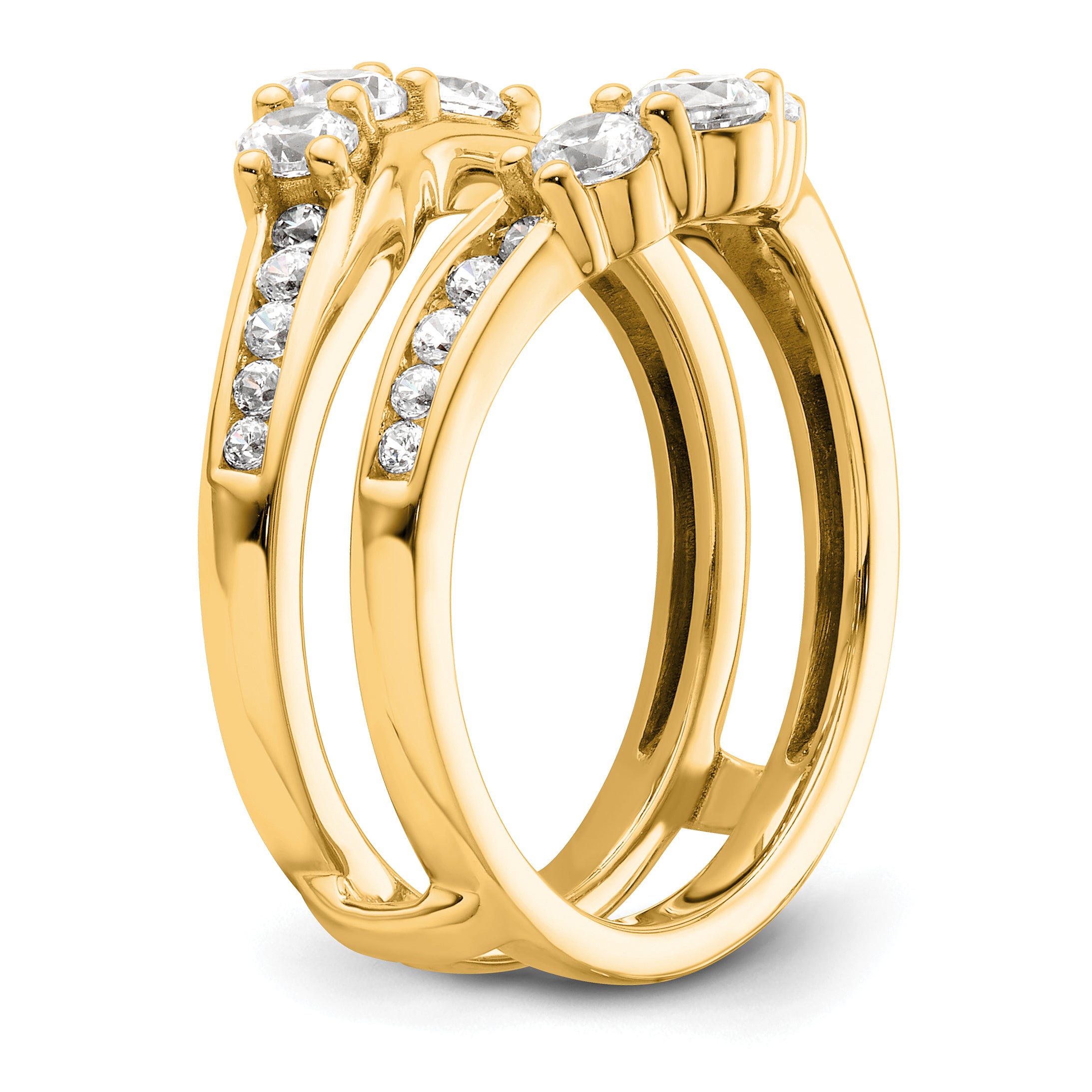 14k 1 carat Lab Grown Diamond VS/SI+ G+ Complete Ring Guard
