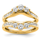 14k 1 carat Lab Grown Diamond VS/SI+ G+ Complete Ring Guard