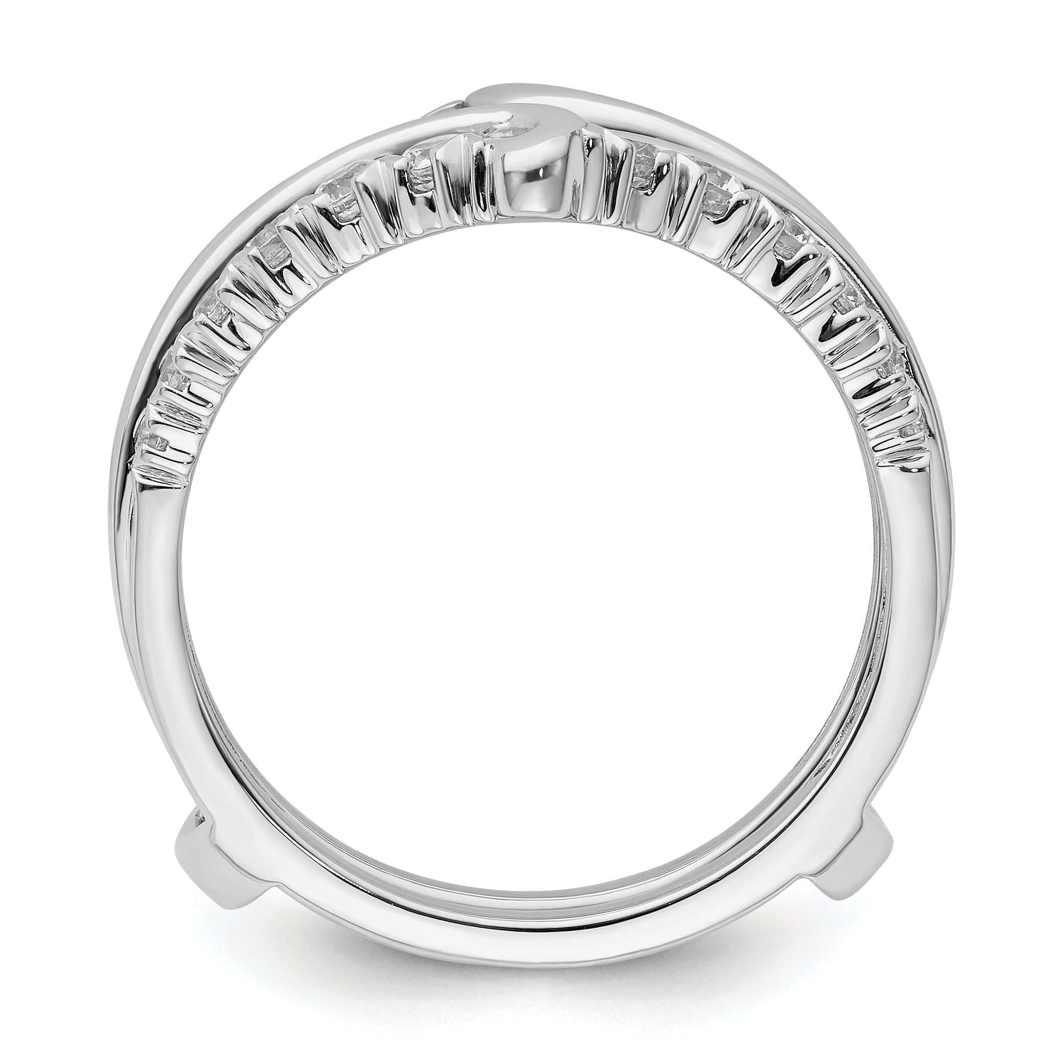 14k White Gold 3/4 carat Lab Grown Diamond VS/SI+ G+ Complete Ring Guard Secondary image