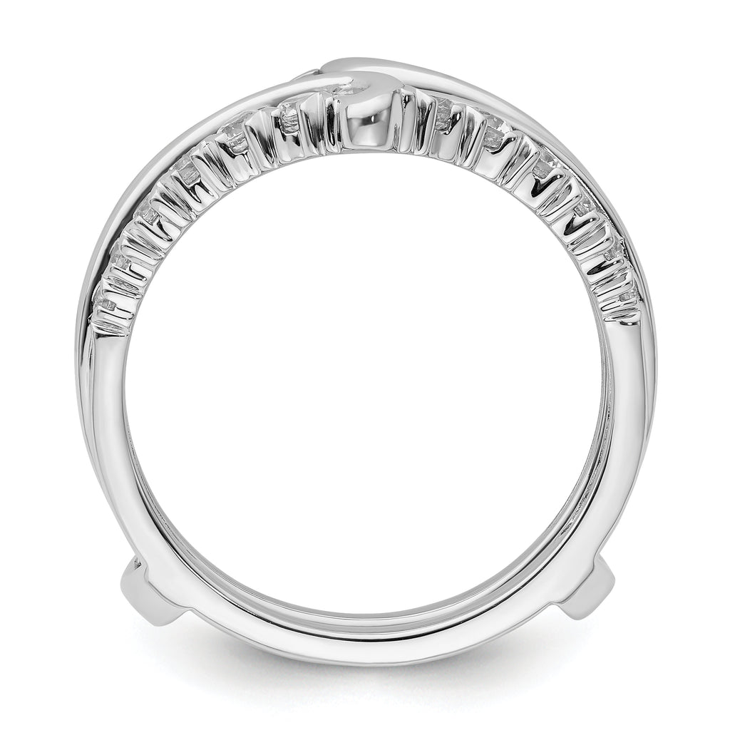 14k White Gold 3/4 carat Lab Grown Diamond VS/SI+ G+ Complete Ring Guard