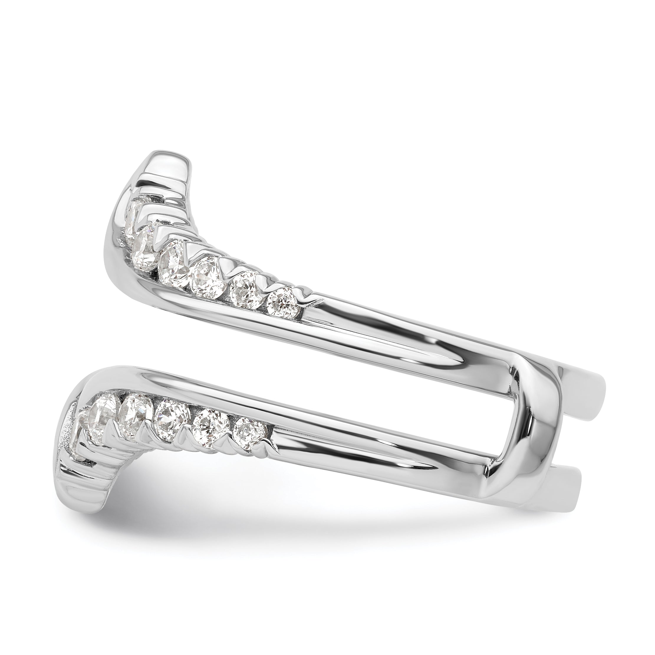 14k White Gold 3/4 carat Lab Grown Diamond VS/SI+ G+ Complete Ring Guard