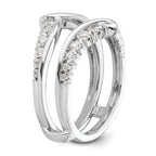 14k White Gold 3/4 carat Lab Grown Diamond VS/SI+ G+ Complete Ring Guard