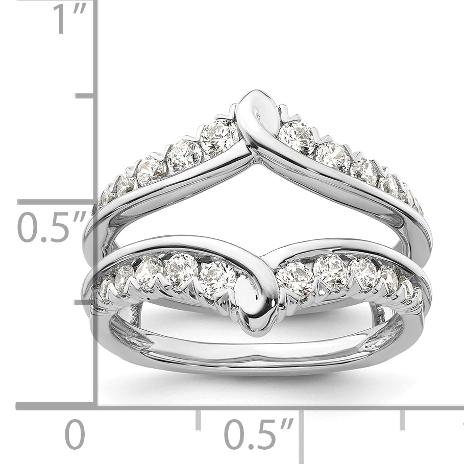 14k White Gold 3/4 carat Lab Grown Diamond VS/SI+ G+ Complete Ring Guard