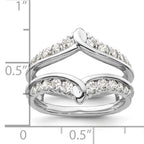 14k White Gold 3/4 carat Lab Grown Diamond VS/SI+ G+ Complete Ring Guard