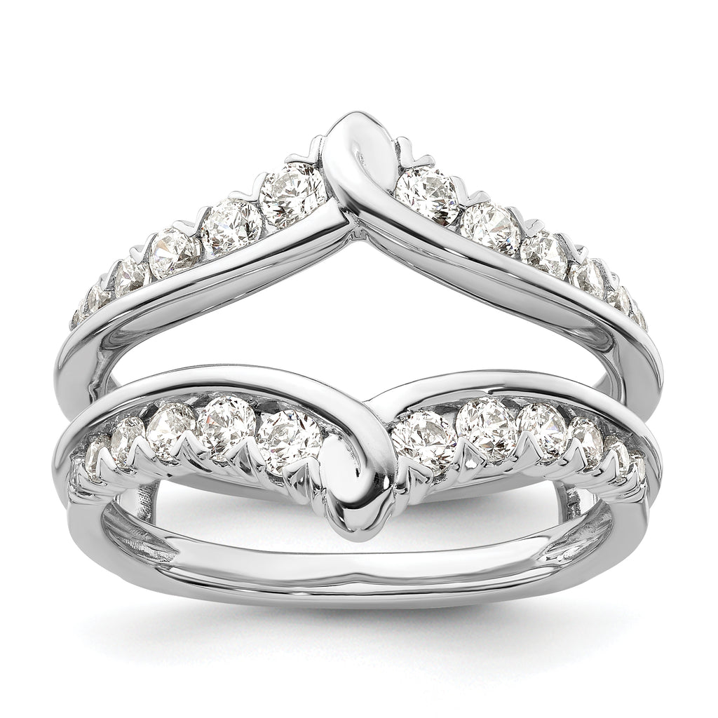 14k White Gold 3/4 carat Lab Grown Diamond VS/SI+ G+ Complete Ring Guard