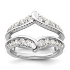 14k White Gold 3/4 carat Lab Grown Diamond VS/SI+ G+ Complete Ring Guard