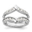 14k White Gold 3/4 carat Lab Grown Diamond VS/SI+ G+ Complete Ring Guard