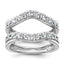 14k White Gold 1 1/5 carat Lab Grown Diamond VS/SI+ G+ Complete Ring Guard