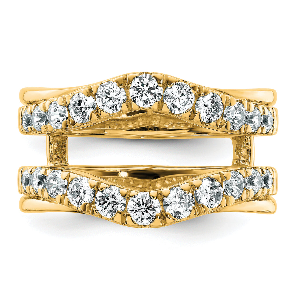 14k 1 1/5 carat Lab Grown Diamond VS/SI+ G+ Complete Ring Guard
