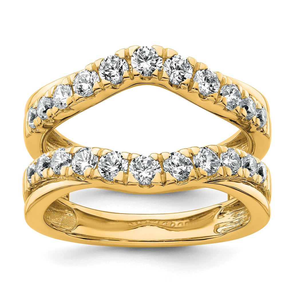 14k 1 1/5 carat Lab Grown Diamond VS/SI+ G+ Complete Ring Guard