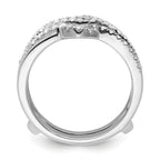 14k White Gold 3/8 carat Lab Grown Diamond VS/SI+ G+ Complete Twisted Ring Guard