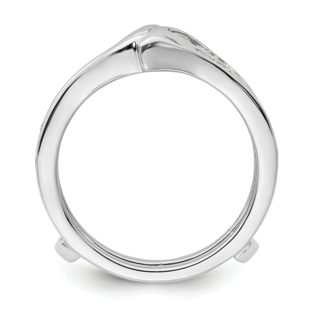 14k White Gold 5/8 carat Lab Grown Diamond VS/SI+ G+ Complete Ring Guard