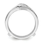14k White Gold 5/8 carat Lab Grown Diamond VS/SI+ G+ Complete Ring Guard