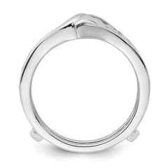 14k White Gold 5/8 carat Lab Grown Diamond VS/SI+ G+ Complete Ring Guard