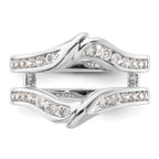 14k White Gold 5/8 carat Lab Grown Diamond VS/SI+ G+ Complete Ring Guard