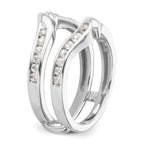 14k White Gold 5/8 carat Lab Grown Diamond VS/SI+ G+ Complete Ring Guard