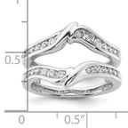 14k White Gold 5/8 carat Lab Grown Diamond VS/SI+ G+ Complete Ring Guard