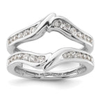 14k White Gold 5/8 carat Lab Grown Diamond VS/SI+ G+ Complete Ring Guard
