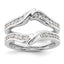 14k White Gold 5/8 carat Lab Grown Diamond VS/SI+ G+ Complete Ring Guard
