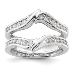 14k White Gold 5/8 carat Lab Grown Diamond VS/SI+ G+ Complete Ring Guard