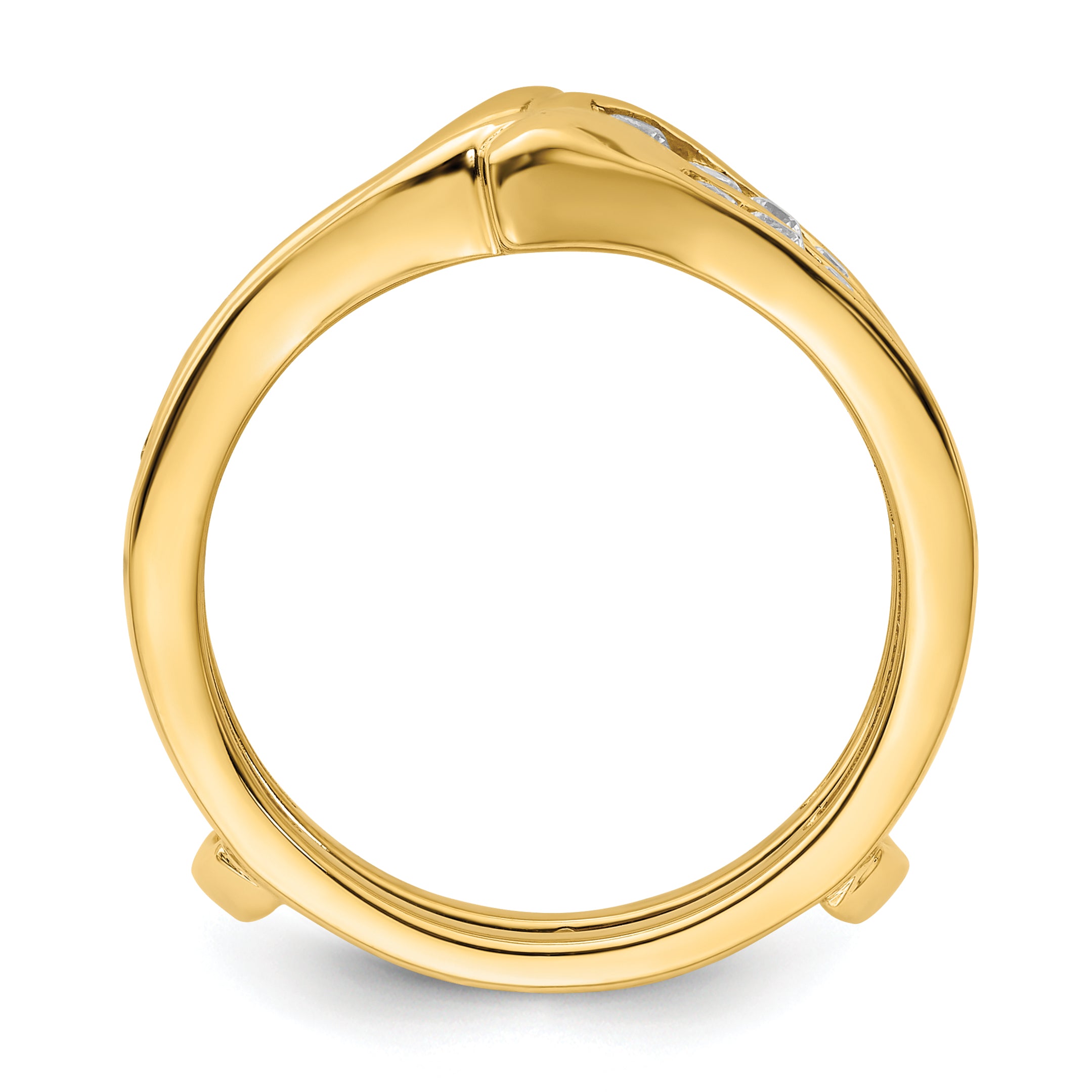 14k 5/8 carat Lab Grown Diamond VS/SI+ G+ Complete Ring Guard