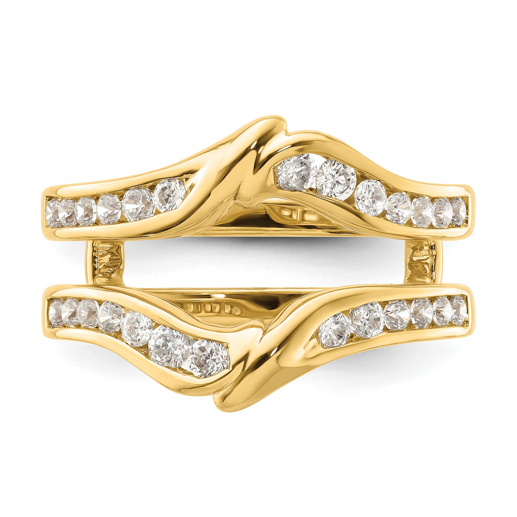14k 5/8 carat Lab Grown Diamond VS/SI+ G+ Complete Ring Guard