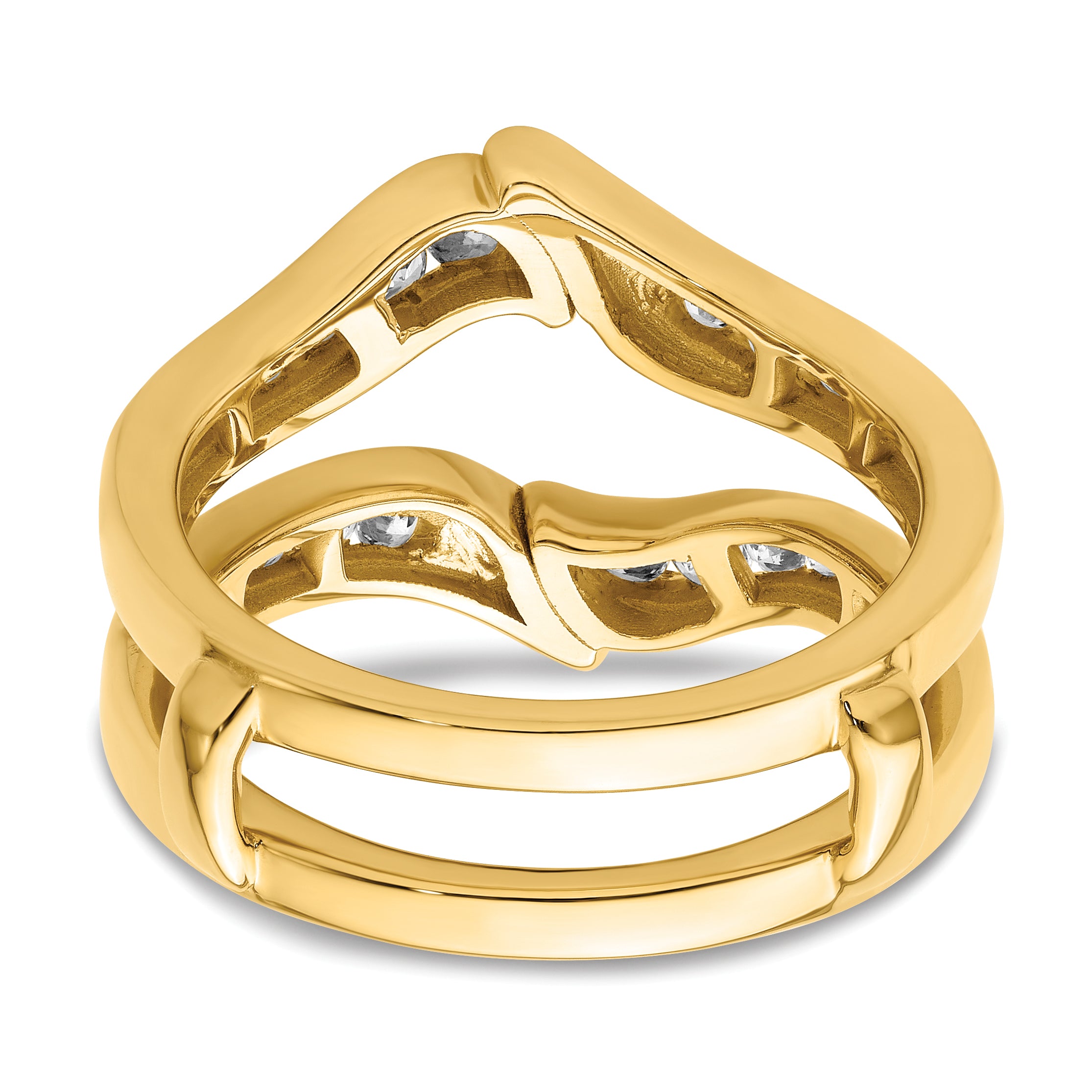 14k 5/8 carat Lab Grown Diamond VS/SI+ G+ Complete Ring Guard