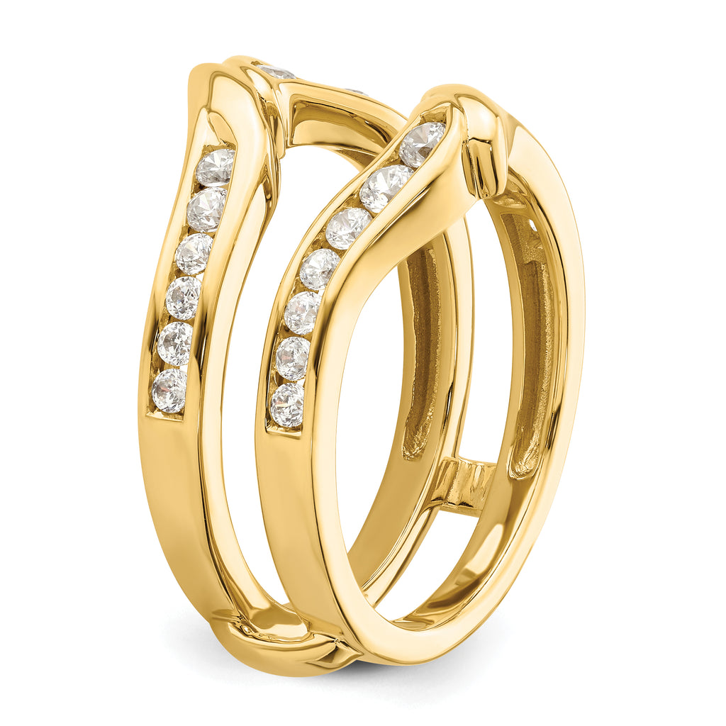 14k 5/8 carat Lab Grown Diamond VS/SI+ G+ Complete Ring Guard