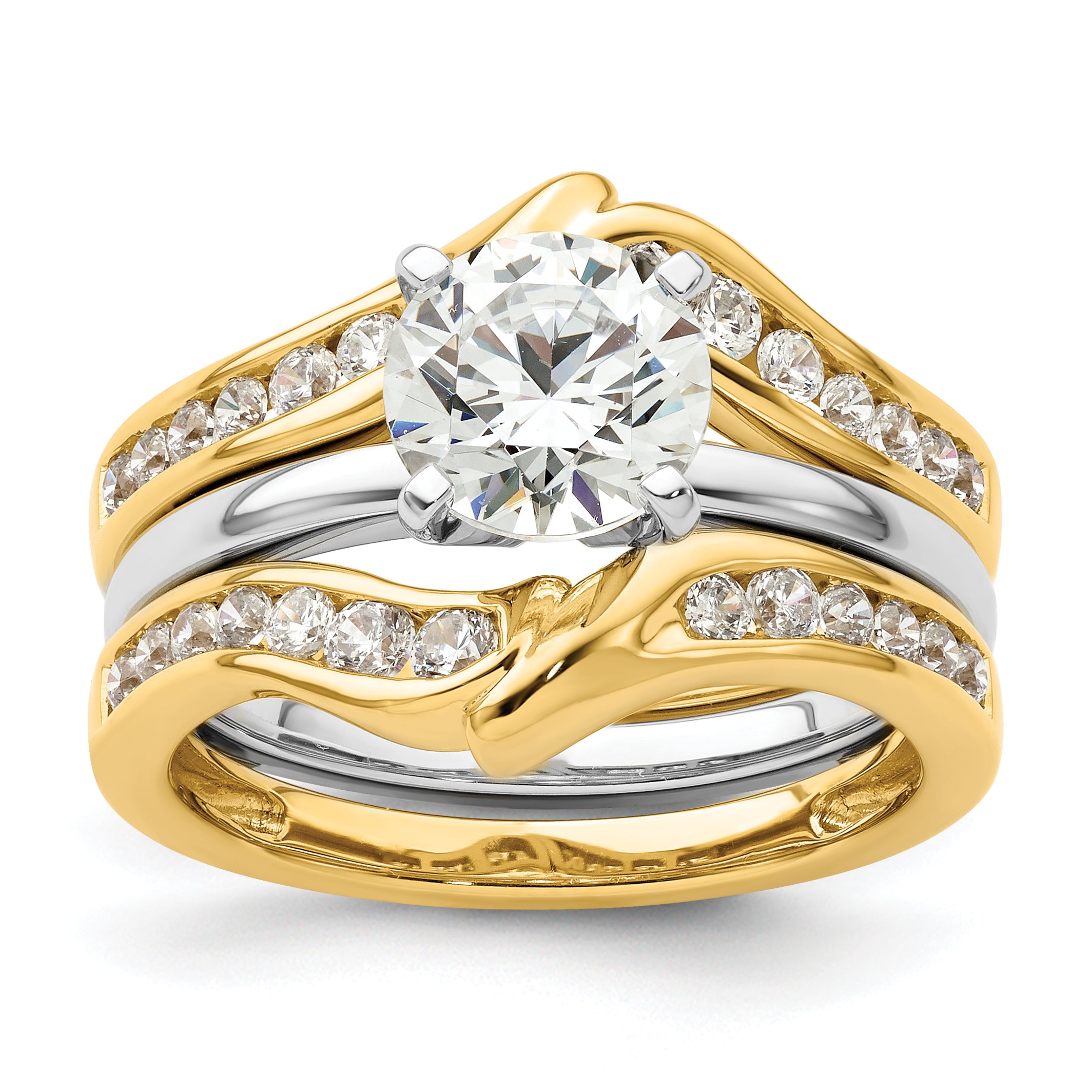 14k 5/8 carat Lab Grown Diamond VS/SI+ G+ Complete Ring Guard