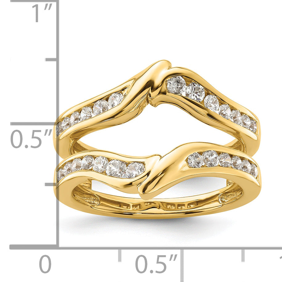 14k 5/8 carat Lab Grown Diamond VS/SI+ G+ Complete Ring Guard