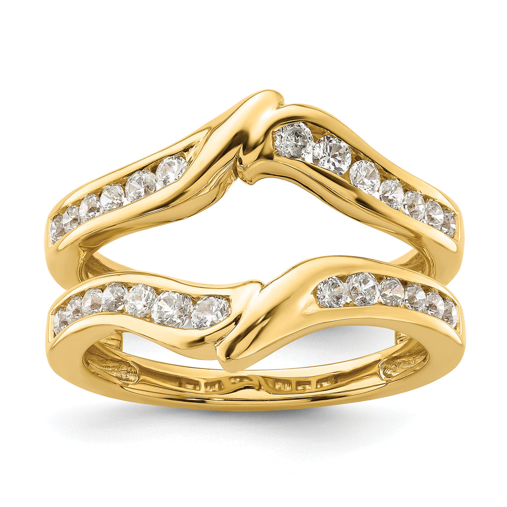 14k 5/8 carat Lab Grown Diamond VS/SI+ G+ Complete Ring Guard
