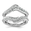 14k White Gold 1 carat Lab Grown Diamond VS+ F+ Complete Ring Guard