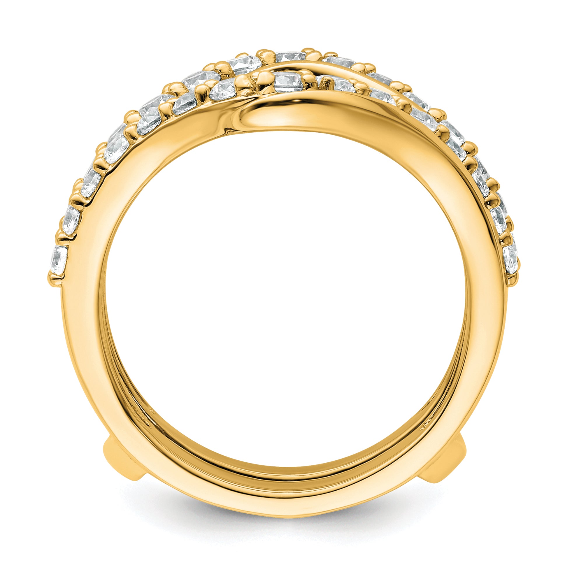 14k 1 carat Lab Grown Diamond VS+ F+ Complete Ring Guard