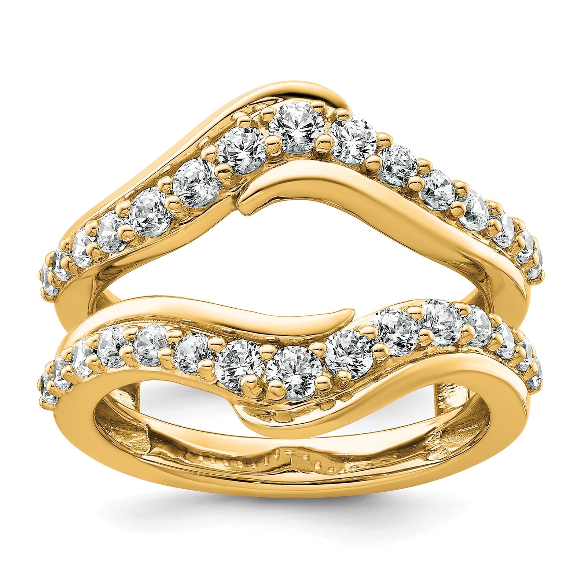 14k 1 carat Lab Grown Diamond VS+ F+ Complete Ring Guard Main image