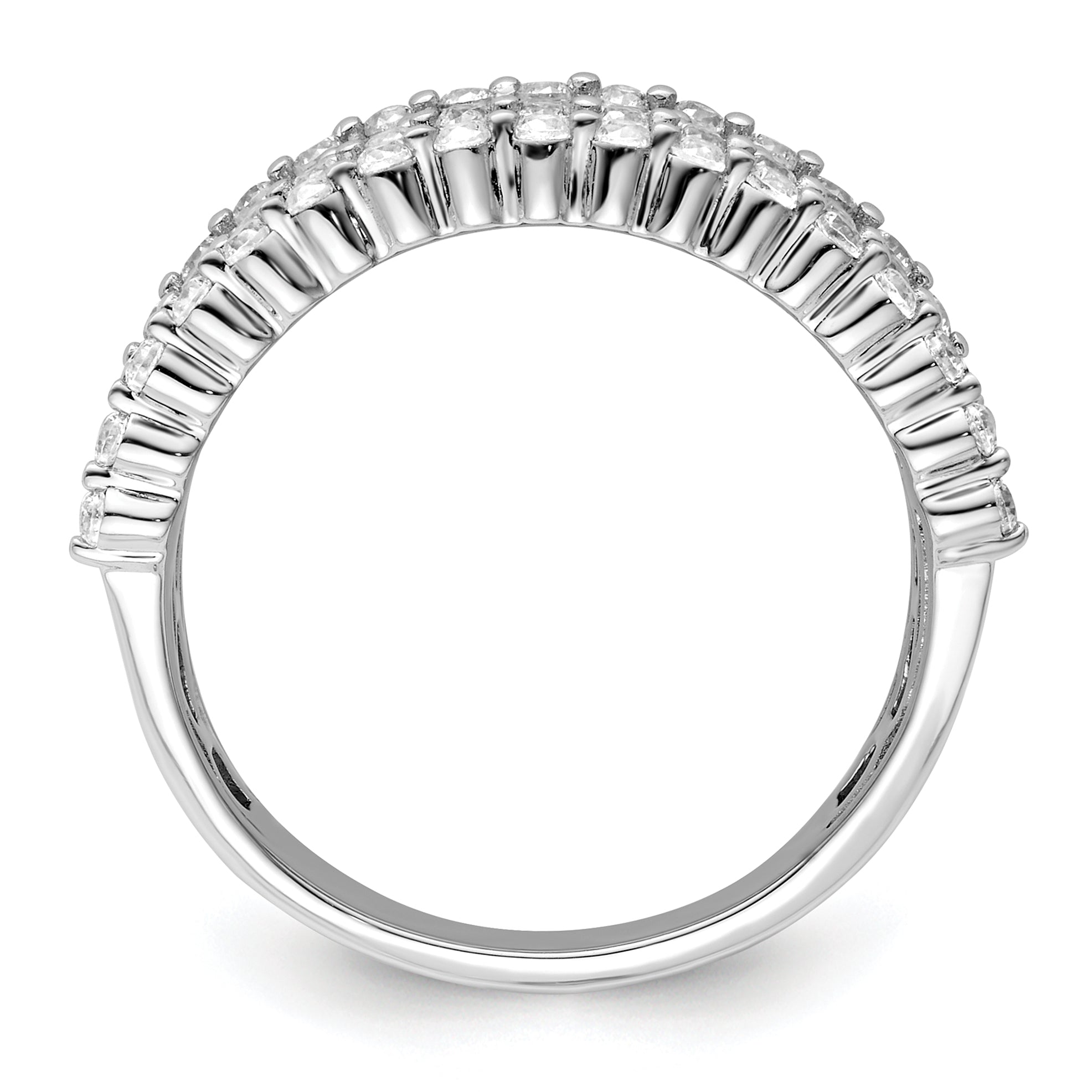 14k White Gold 1 1/2 carat Lab Grown Diamond VS/SI+ G+ Complete Fashion Band