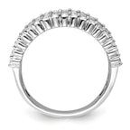 14k White Gold 1 1/2 carat Lab Grown Diamond VS/SI+ G+ Complete Fashion Band