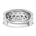 14k White Gold 1 1/2 carat Lab Grown Diamond VS/SI+ G+ Complete Fashion Band