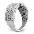 14k White Gold 1 1/2 carat Lab Grown Diamond VS/SI+ G+ Complete Fashion Band