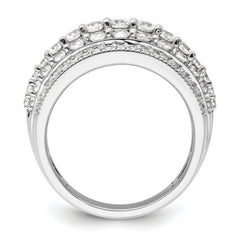 14k White Gold 1 1/2 carat Lab Grown Diamond VS/SI+ G+ Complete Fashion Ring