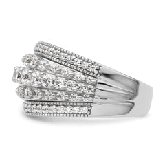 14k White Gold 1 1/2 carat Lab Grown Diamond VS/SI+ G+ Complete Fashion Ring